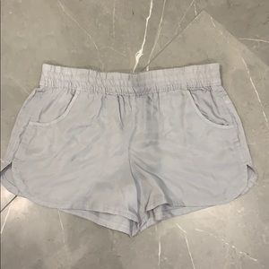 ATHLETA SILVER SHIMMER TIA SHORTS